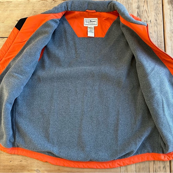 L.L. Bean Orange Lined Full Zip Vest Men’s Size XL Tall - Picture 13 of 14
